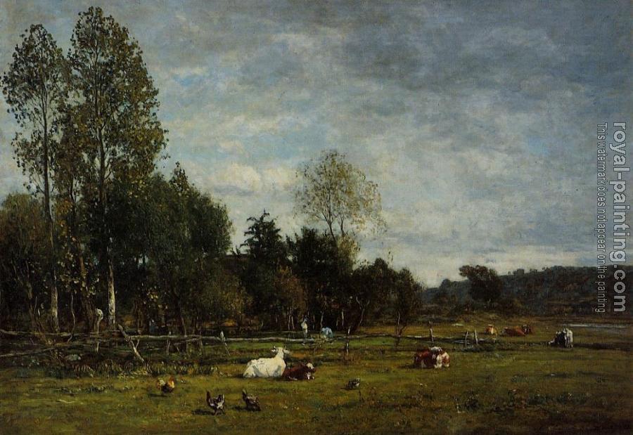 Eugene Boudin : Landscape near Honfleur II
